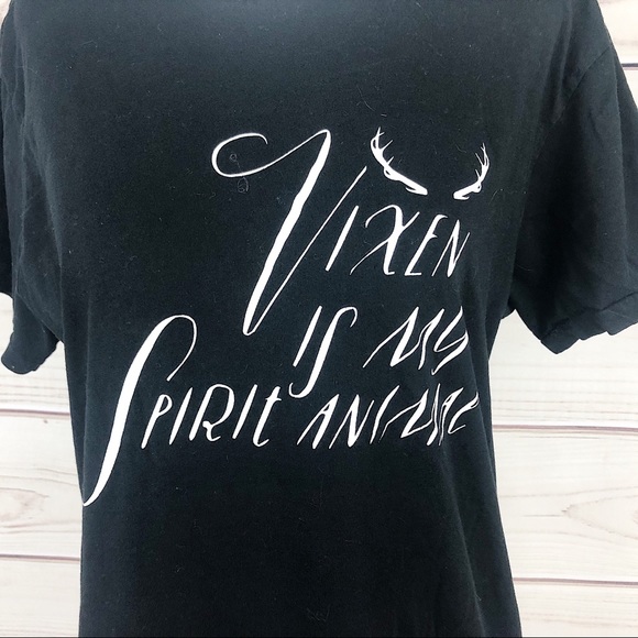 Sincerely Jules Vixen Spirit Animal Black Tee - Picture 3 of 7